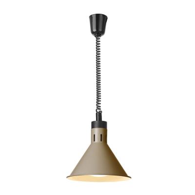 Závěsná výhřevná lampa s nastavitelnou výškou, kuželová, HENDI, Béžová, 230V/250W, ⌀275x(H)250mm | 273777